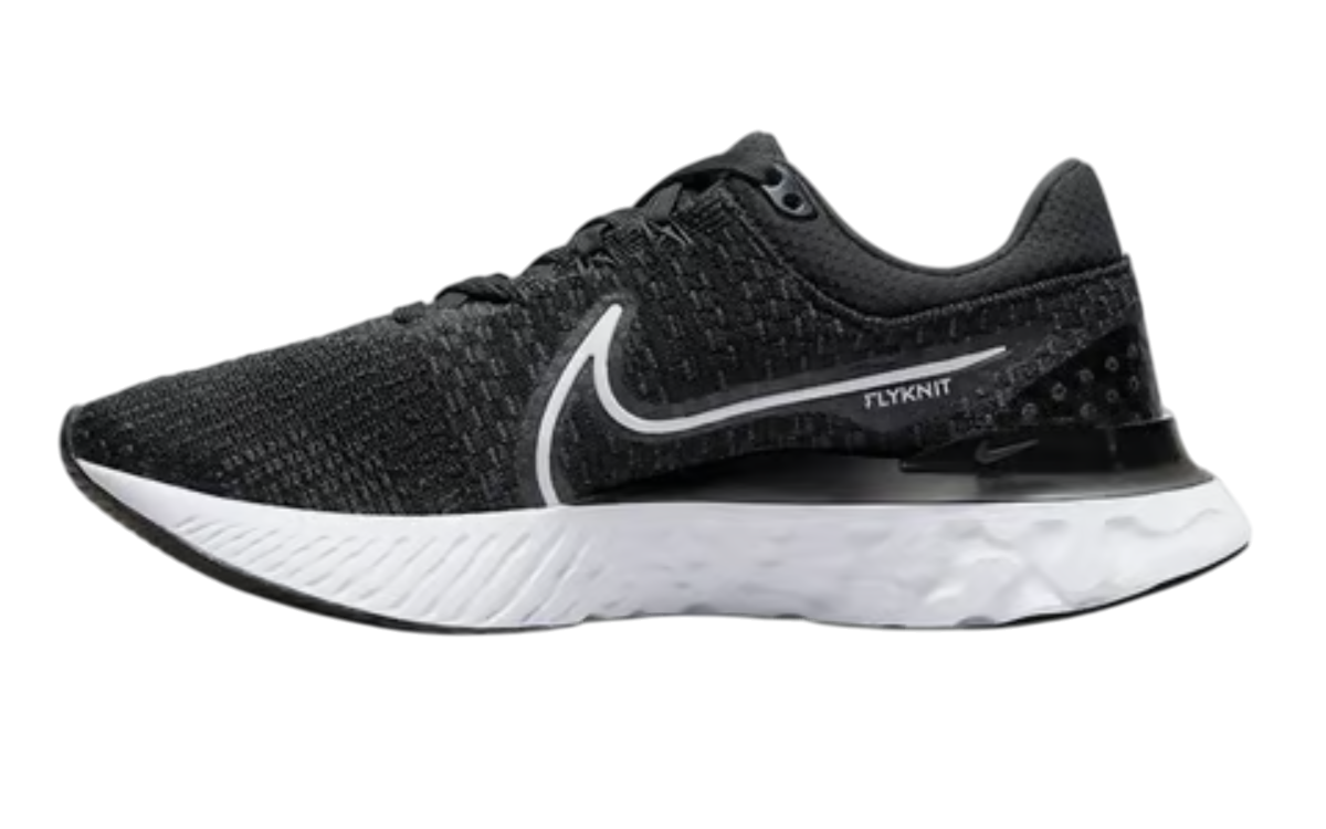 nike react infinity run black and white