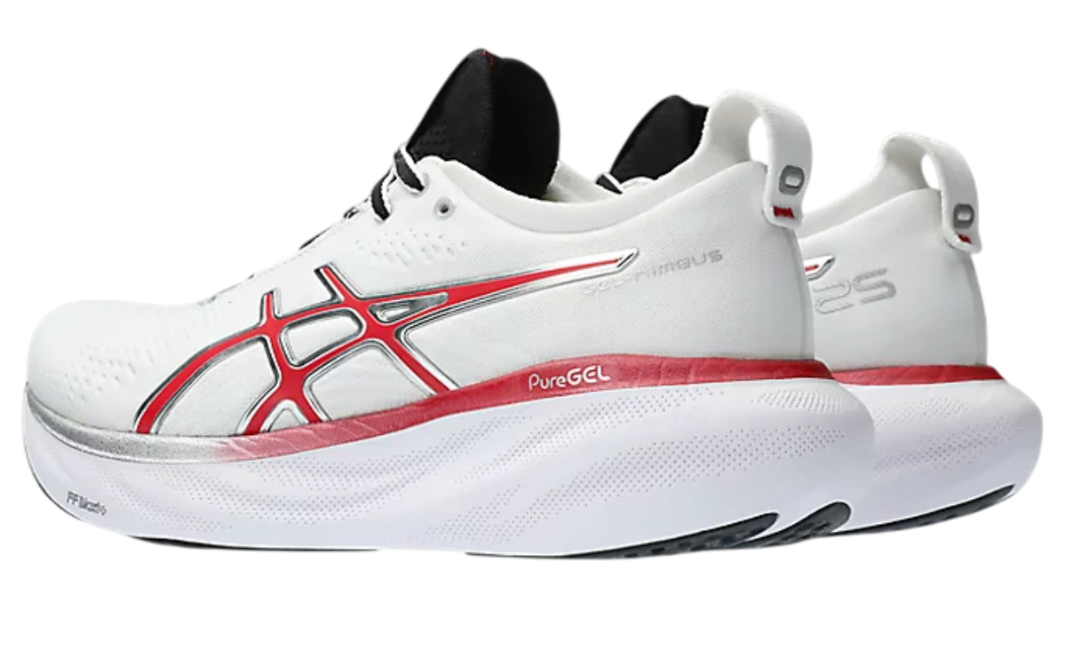 Asics GEL-NIMBUS 25 (White/Red)