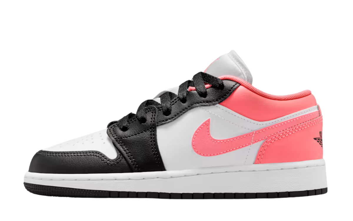Air Jordan 1 Low GS (Black/Pink Gaze-White)