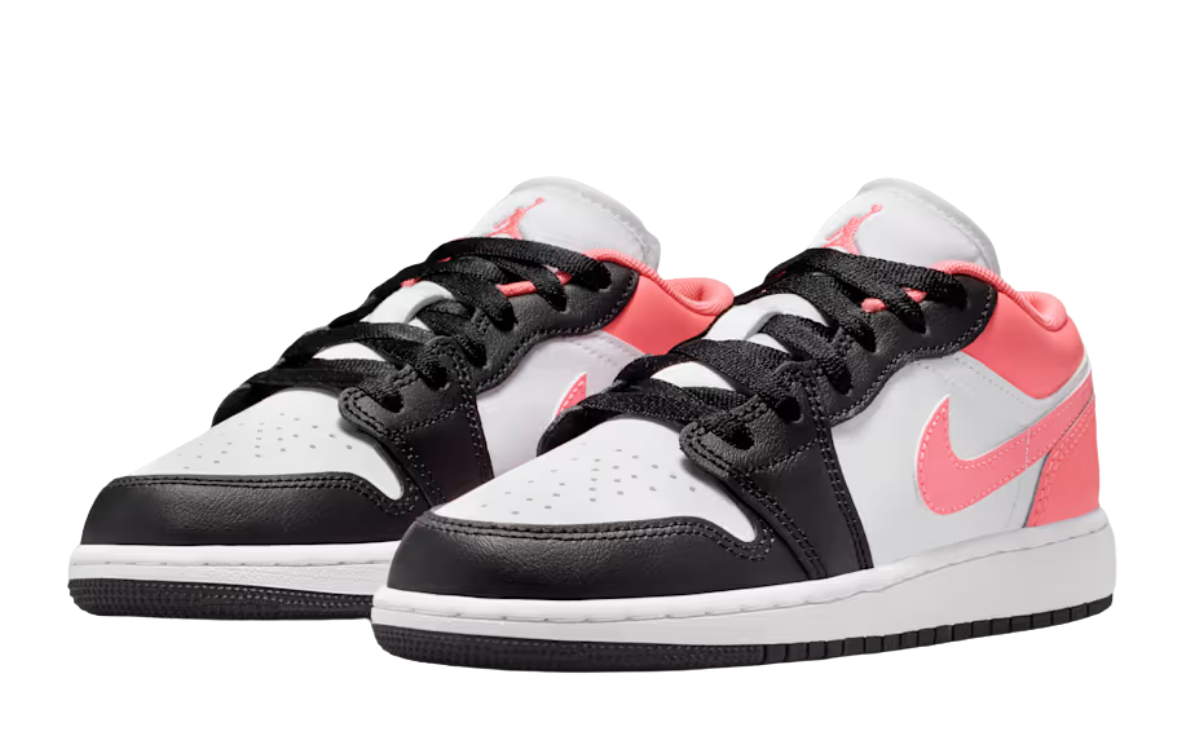 Air Jordan 1 Low GS (Black/Pink Gaze-White)