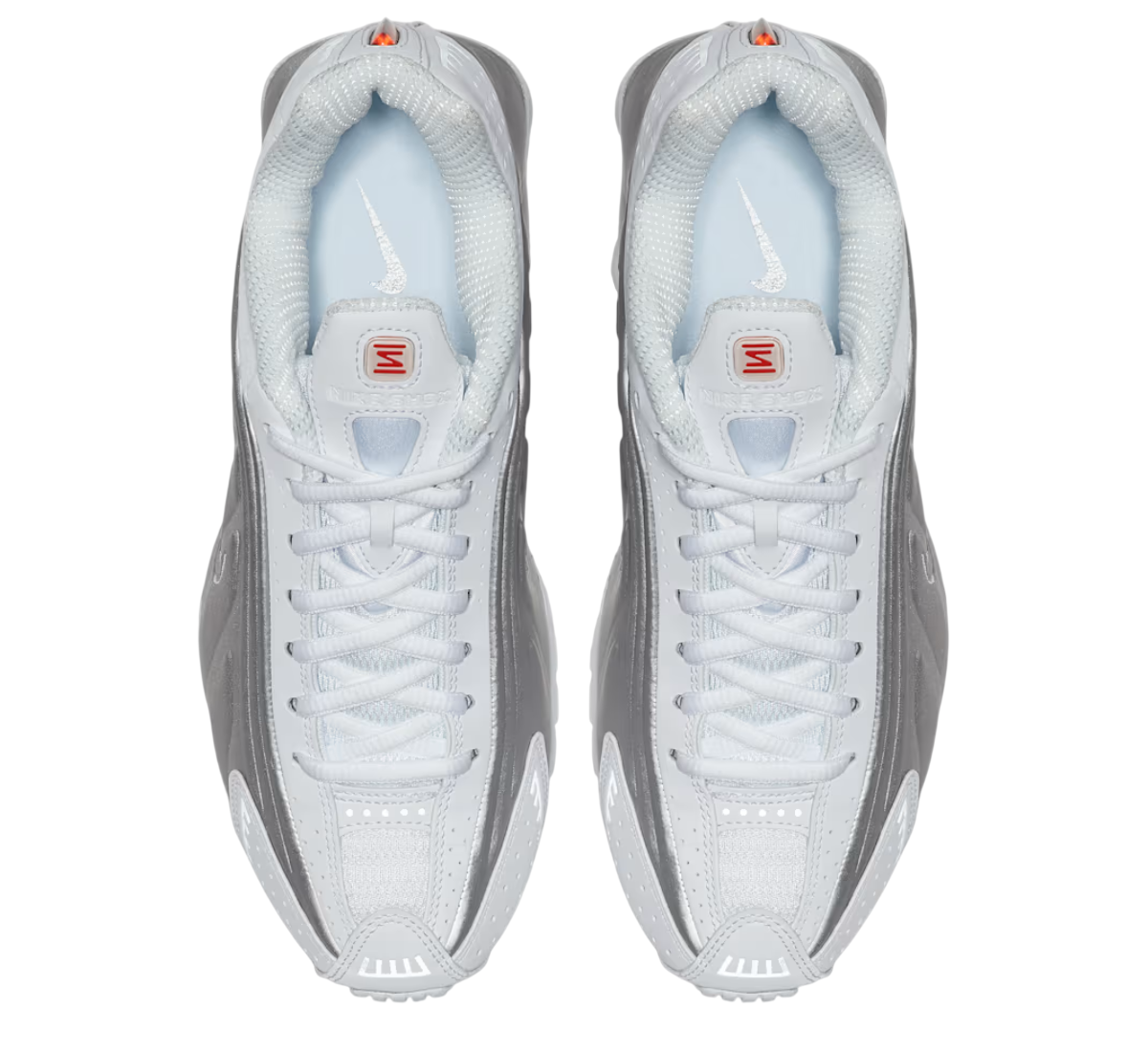Womens Nike Shox R4 (White/Metallic Silver)