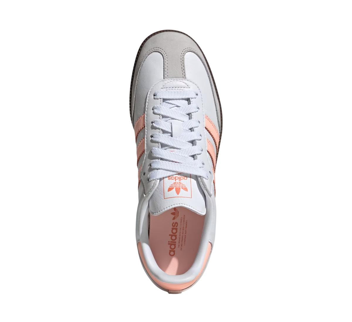 Womens Adidas Samba OG (Cloud White/Clear Orange)