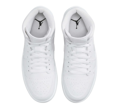 Womens Jordan 1 Mid (Triple White)