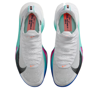 Womens Nike Air Zoom Alphafly Next% 3 (White/Hyper Turquoise)