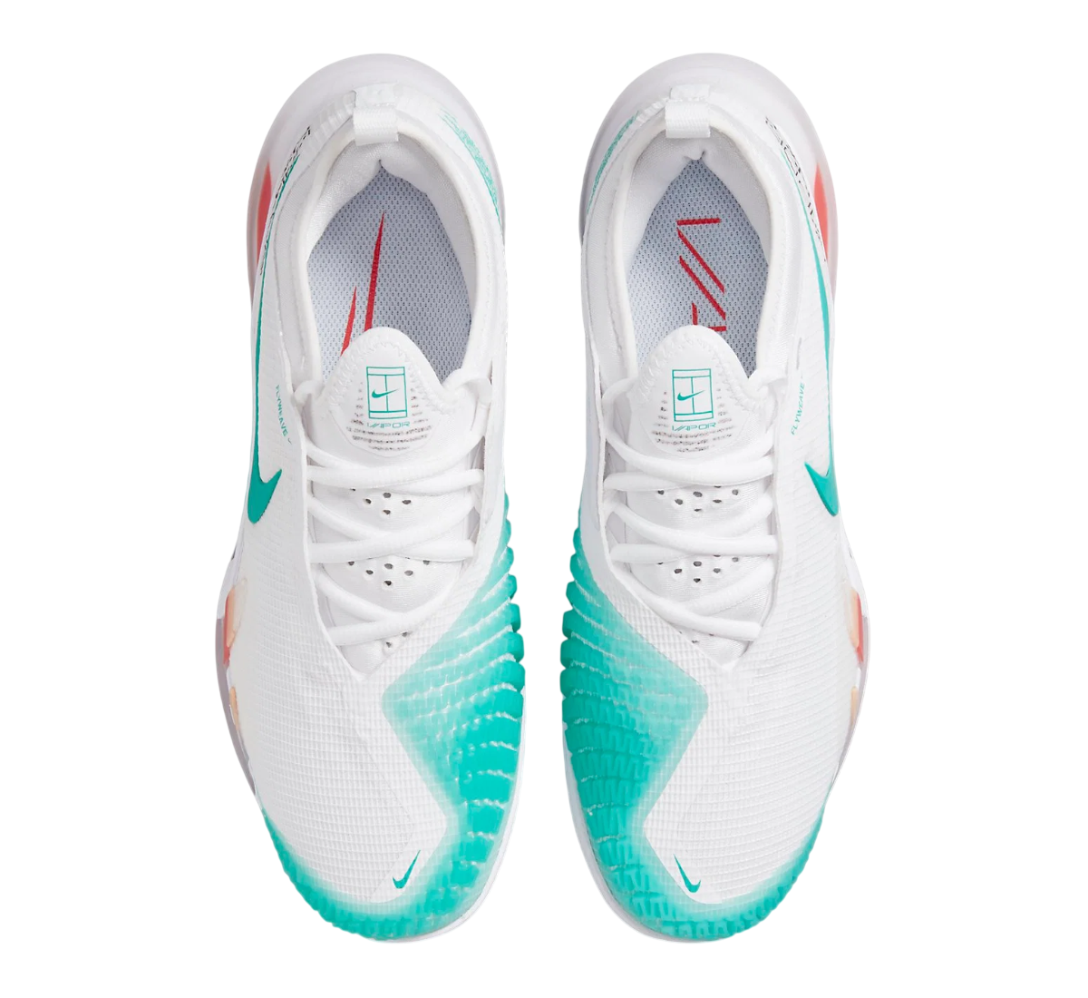 Womens Nike React Vapor NXT Hardcourt (White/Teal)
