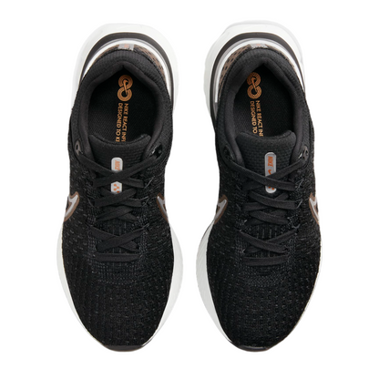 Womens Nike React Infinity Run FK 3 (Black/Metallic Copper)
