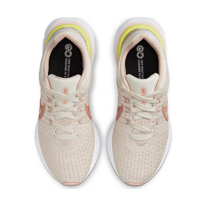 Womens Nike React Infinity Run Flyknit 3 (Sail/Light Madder Root)