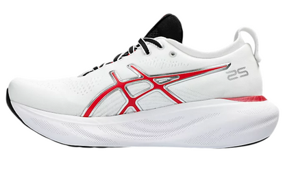 Asics GEL-NIMBUS 25 (White/Red)