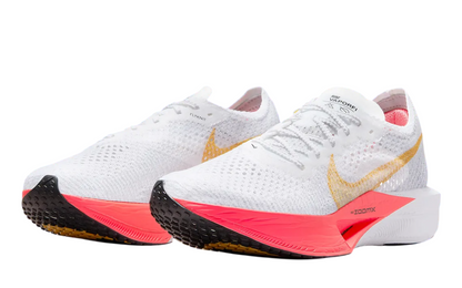Womens Nike ZoomX Vaporfly NEXT% 3 (White/Topa Gold)