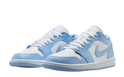 Womens Air Jordan 1 Low (White/Aluminum)