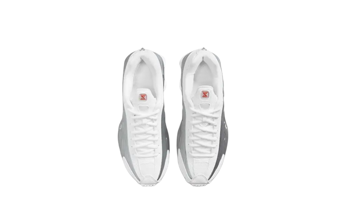 Nike Shox R4 (GS) (White/Metallic Silver-White)
