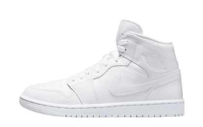 Womens Jordan 1 Mid (Triple White)