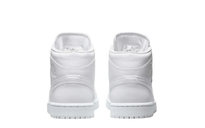 Womens Jordan 1 Mid (Triple White)