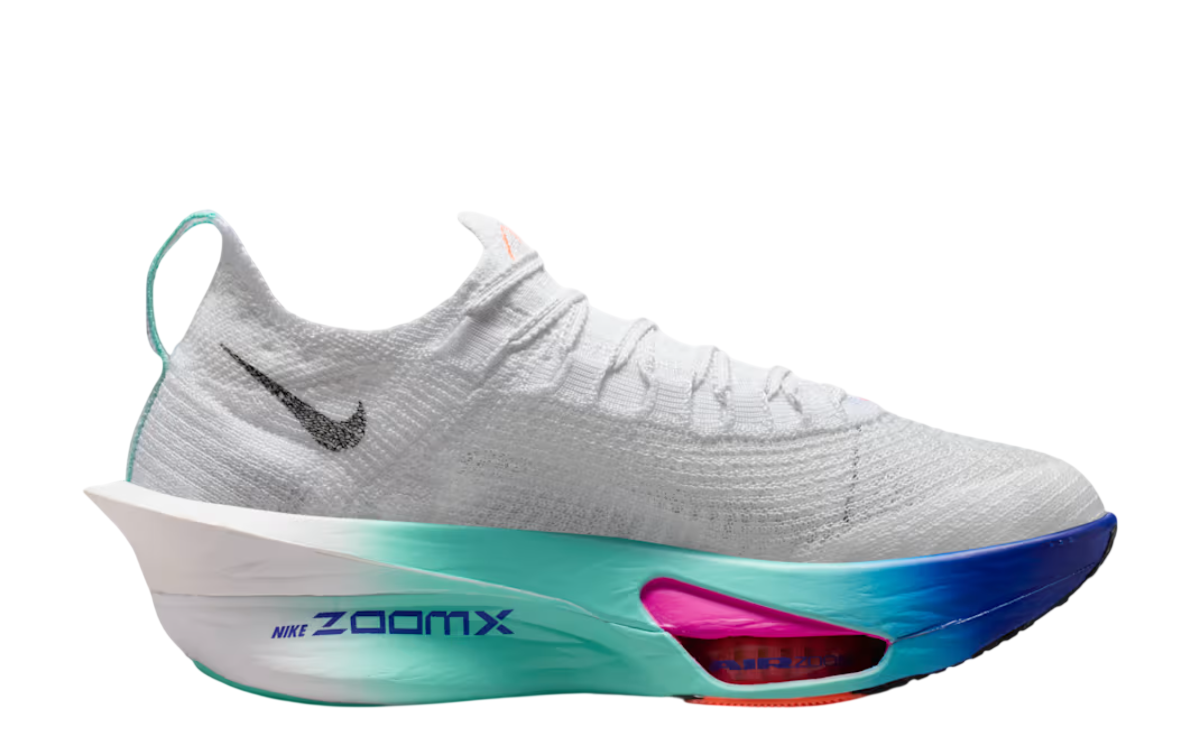 Womens Nike Air Zoom Alphafly Next% 3 (White/Hyper Turquoise)