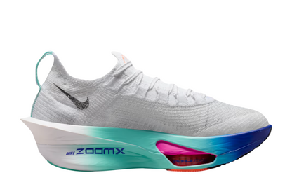 Womens Nike Air Zoom Alphafly Next% 3 (White/Hyper Turquoise)