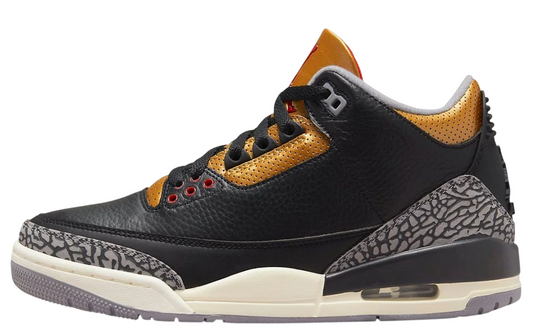 Womens Air Jordan 3 Retro (Black Gold)