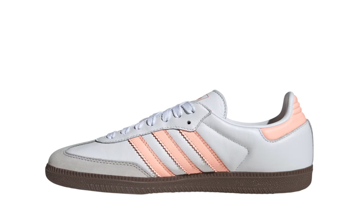 Womens Adidas Samba OG (Cloud White/Clear Orange)