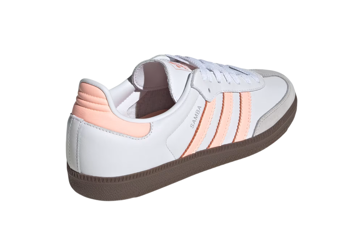 Womens Adidas Samba OG (Cloud White/Clear Orange)