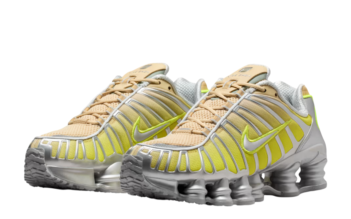 Womens Nike Shox TL Fade (Gold/Volt-Metallic Silver)