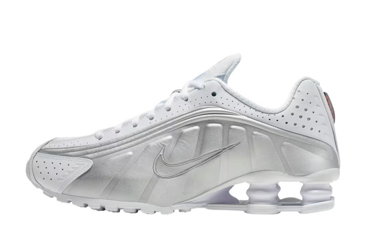 Womens Nike Shox R4 (White/Metallic Silver)