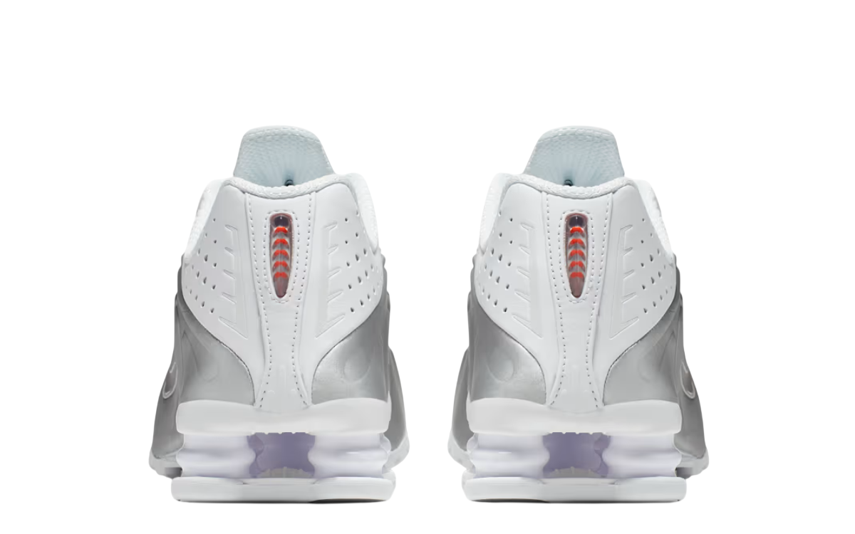 Womens Nike Shox R4 (White/Metallic Silver)