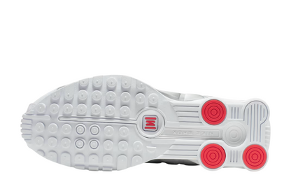 Womens Nike Shox R4 (White/Metallic Silver)