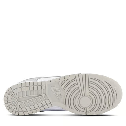 Nike Dunk Low Retro White Grey Fog shoes showing durable traction pattern for everyday wear.