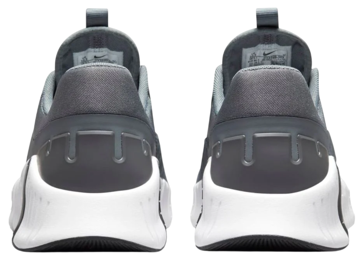 Nike Free Metcon 5 training shoes showing supportive upper and reinforced midsole for stability during workouts.