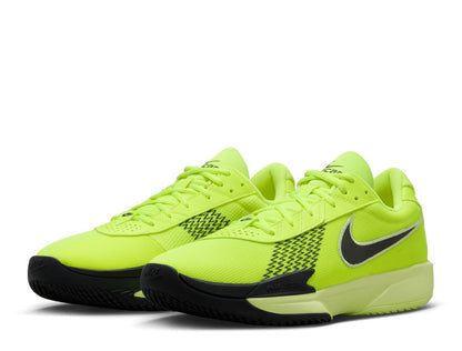 Nike GT Cut Academy Volt basketball shoes showing sleek profile and durable upper for court movement.