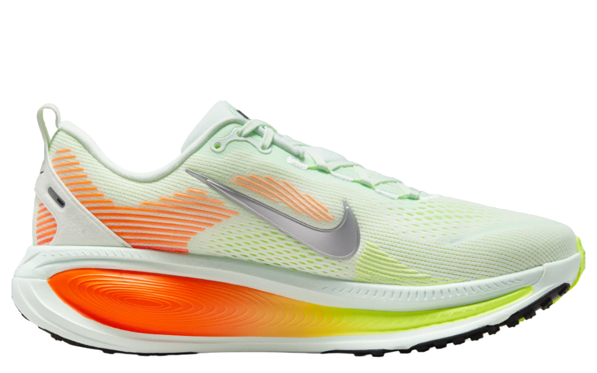 Nike Vomero 18 running shoes showing sleek profile and supportive midsole for smooth running performance.