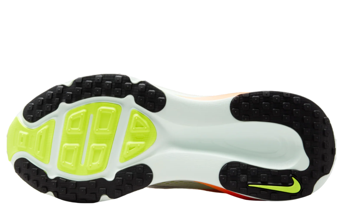 Nike Vomero 18 shoe sole showing cushioning, traction, and flexible design for optimal running performance.