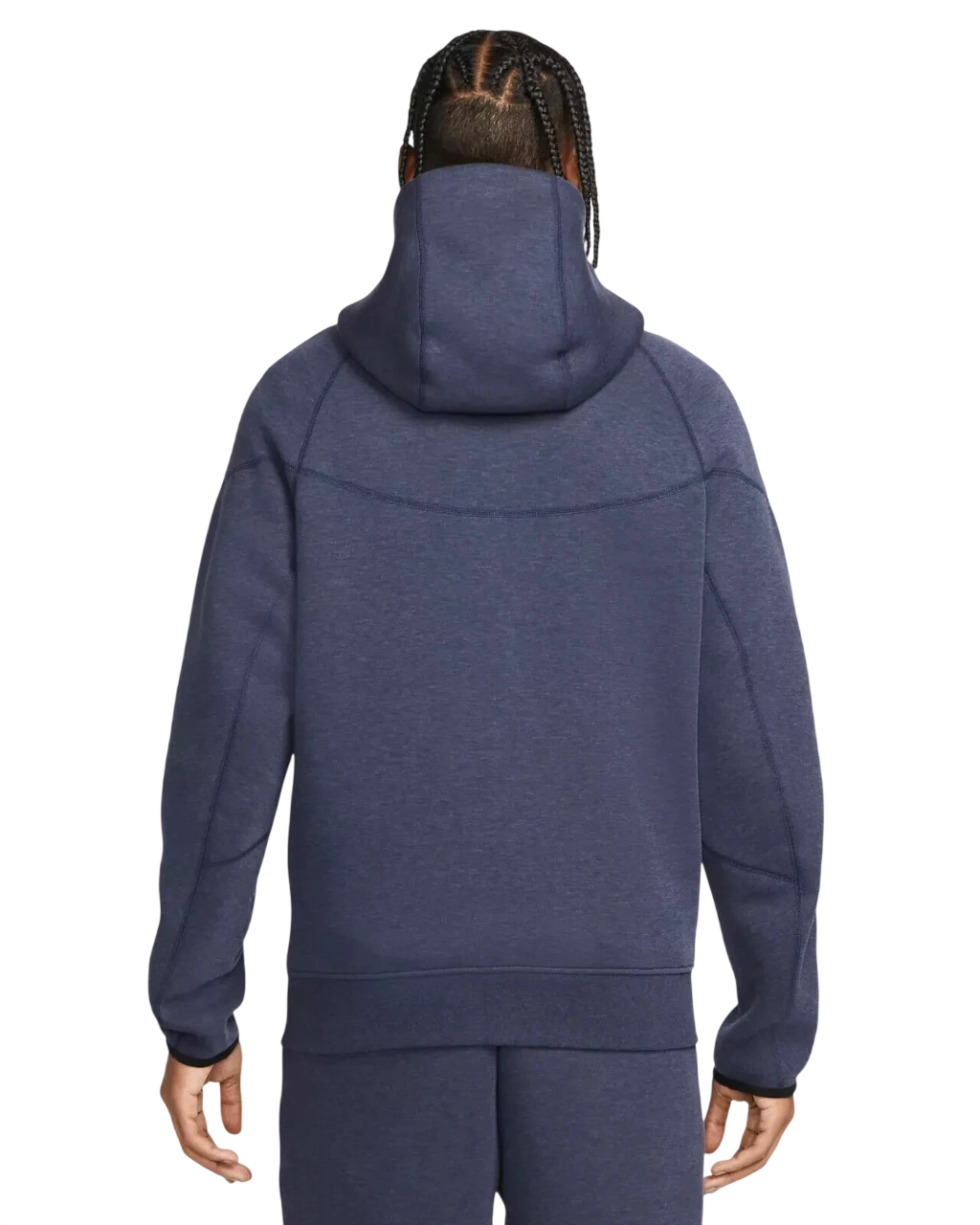Nike Sports Tech Fleece Windrunner Full-Zip Hoodie (Obsidian Heather/Black)