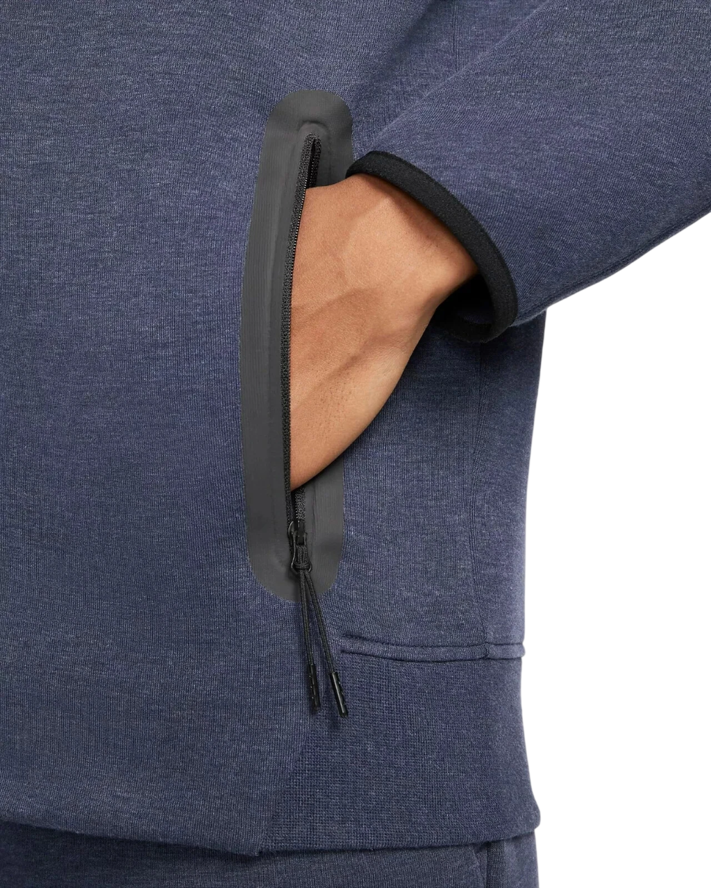 Nike Sports Tech Fleece Windrunner Full-Zip Hoodie (Obsidian Heather/Black)